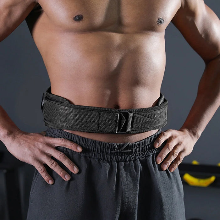 VBOSI 7304V Adjustable Weightlifting Belt 16cm Back Support Powerlifting Belt for Squat Deadlift Training - Black M - 3