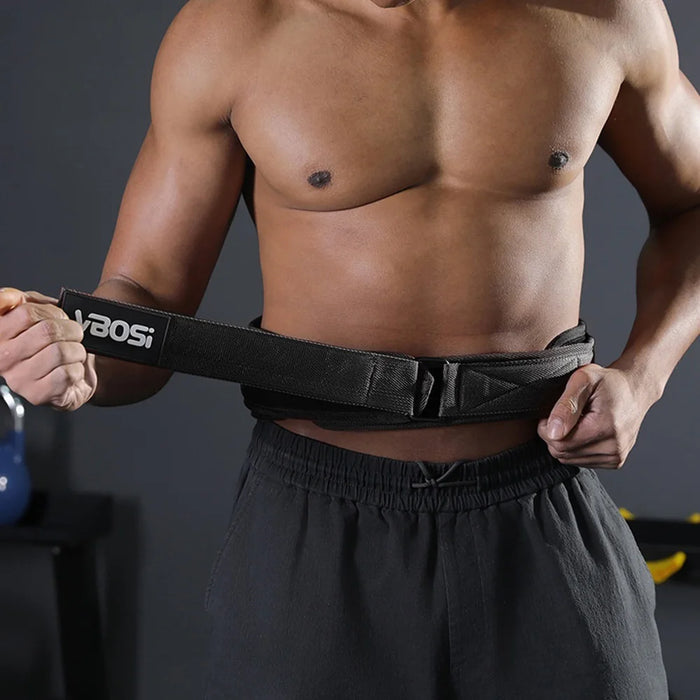 VBOSI 7304V Adjustable Weightlifting Belt 16cm Back Support Powerlifting Belt for Squat Deadlift Training - Black M - 4