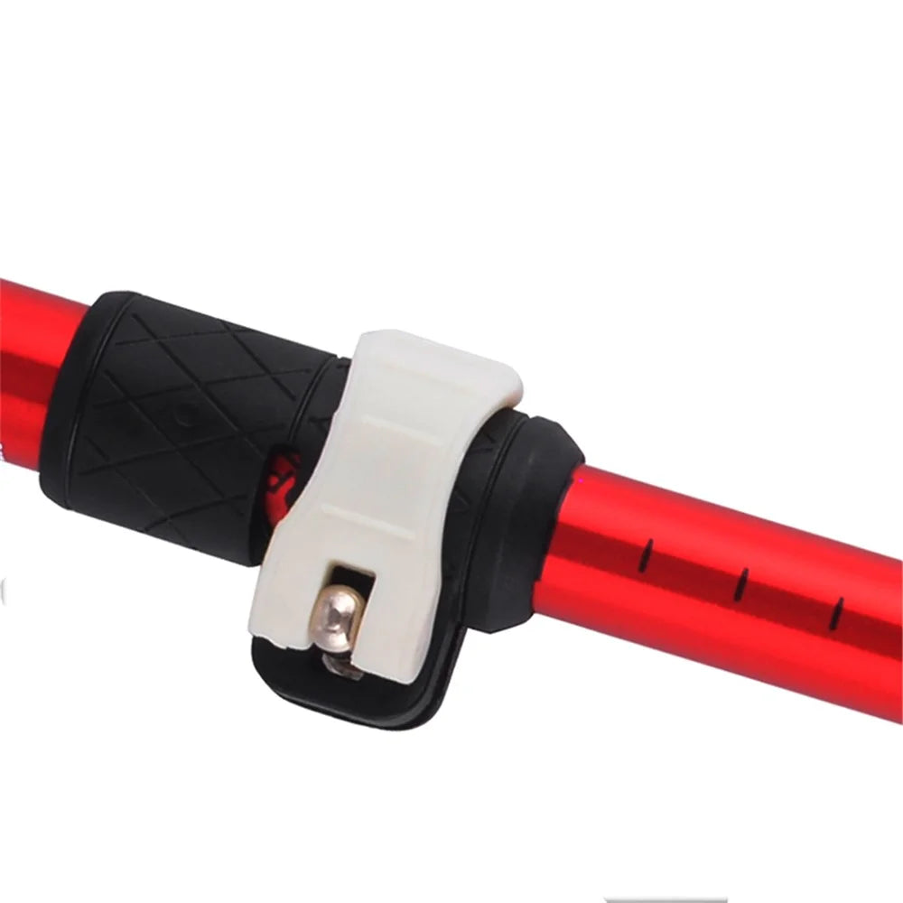 KODENOR 4# Ultra-light Aluminum Alloy Walking Stick EVA Grip Handle 5-Section Adjustable Trekking Pole - Red - 4
