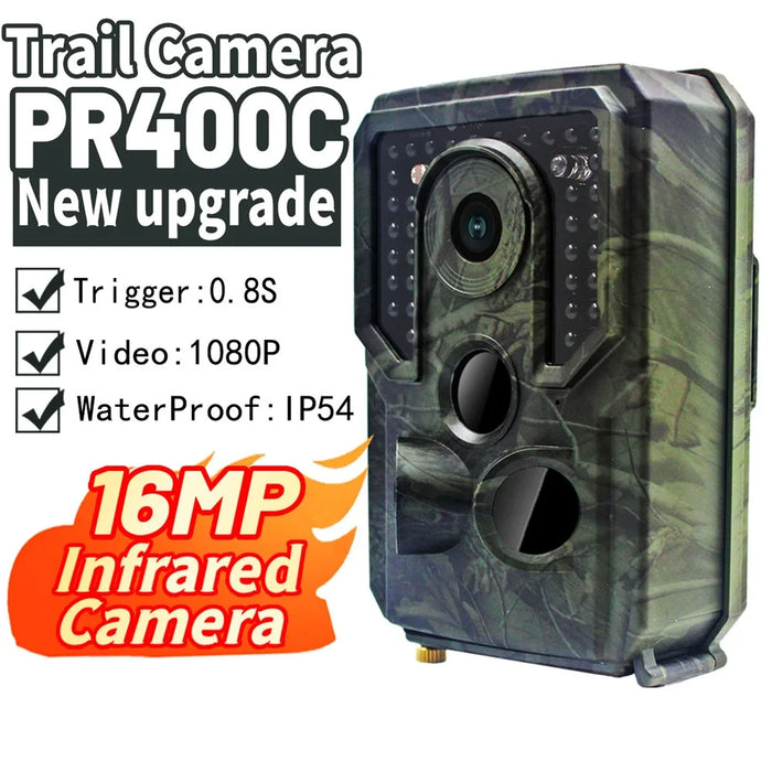 HUNTERCAM PR400 PRO 1080P HD Wild Trail Camera 0.8S Trigger 16MP Infrared Induction Hunting Camera - 6
