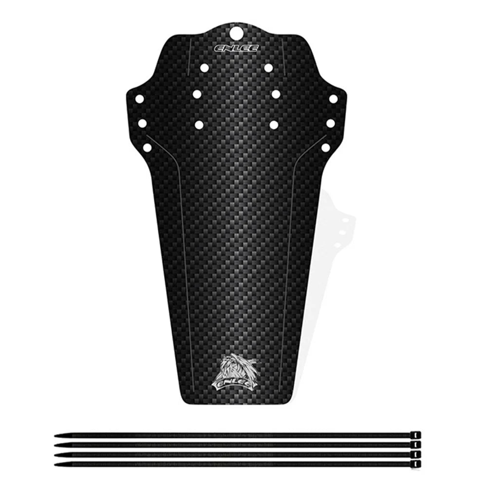 ENLEE Bike Fender MTB Mud Guard Front and Rear Mud Guard Portable Fashionable Pattern Design Bike Fender Mudflap - Carbon Fiber Texture - 1