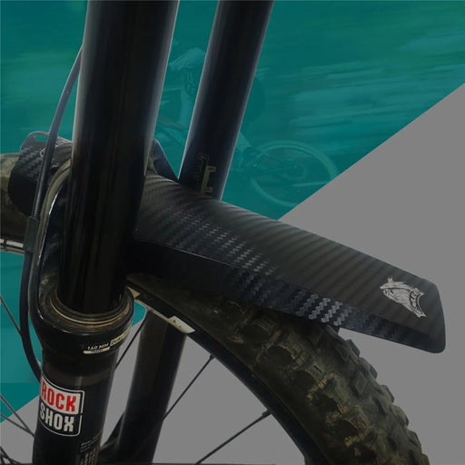 ENLEE Bike Fender MTB Mud Guard Front and Rear Mud Guard Portable Fashionable Pattern Design Bike Fender Mudflap - Carbon Fiber Texture - 2