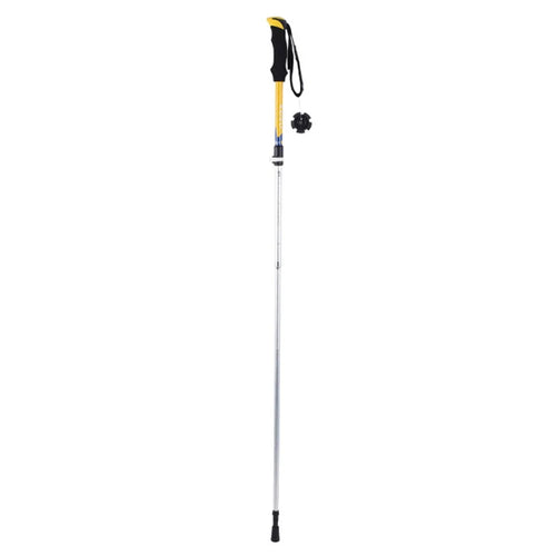 RAIKO Aluminum Alloy Quick Lock Trekking Pole Anti-Shock Telescopic Walking Stick Adjustable Cane for Mountains Hiking - Yellow - 1