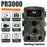 PR3000 2.0-Inch Screen Outdoor Hunting Camera 3 Infrared Sensors 36MP 1080P HD Waterproof Outdoor Adventure Mini Cam - 2