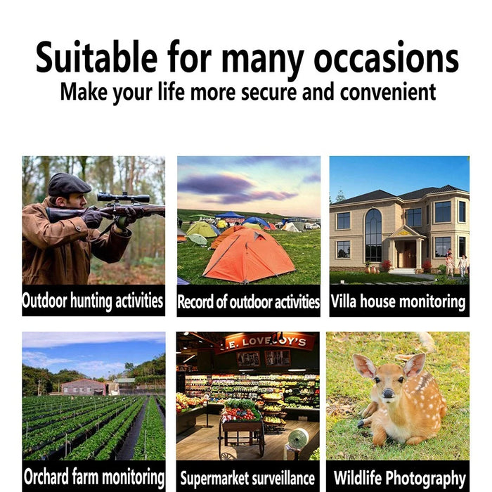 PR4000 Hunting Camera Infrared Night Vision Motion Activated 4K Video Trail Camera IP66 Waterproof - 3