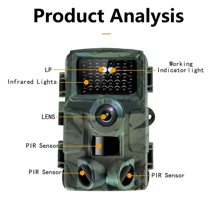 PR4000 Hunting Camera Infrared Night Vision Motion Activated 4K Video Trail Camera IP66 Waterproof - 4