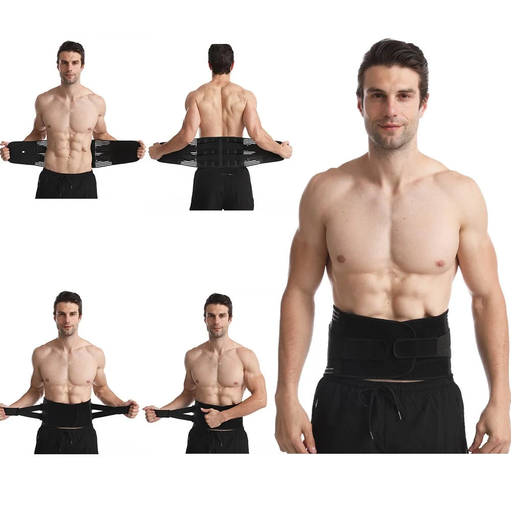 Double Pull Back Lumbar Support Belt Waist Orthopedic Corset Spine Decompression Waist Trainer Brace Back Pain Relief - S - 3