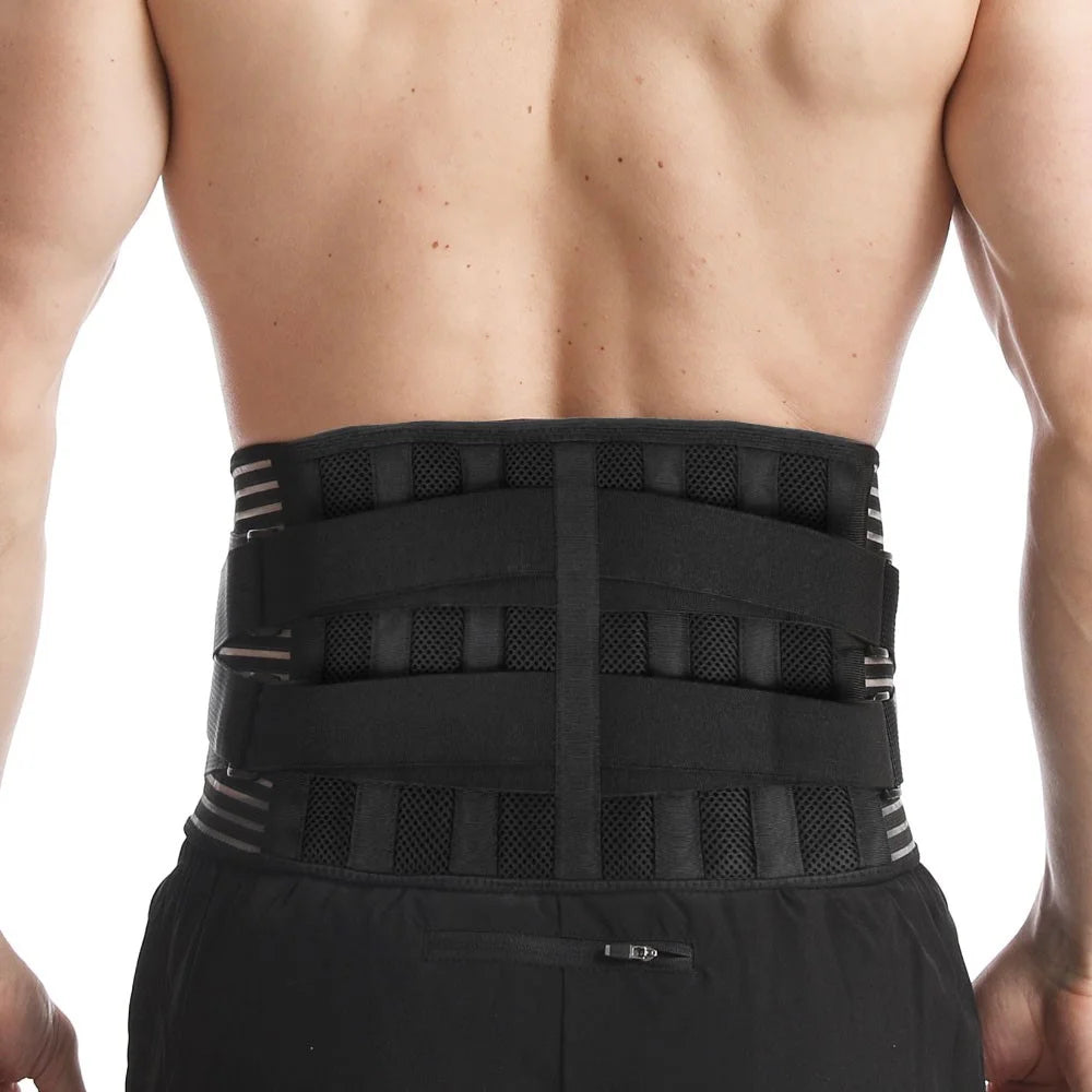 Double Pull Back Lumbar Support Belt Waist Orthopedic Corset Spine Decompression Waist Trainer Brace Back Pain Relief - S - 5