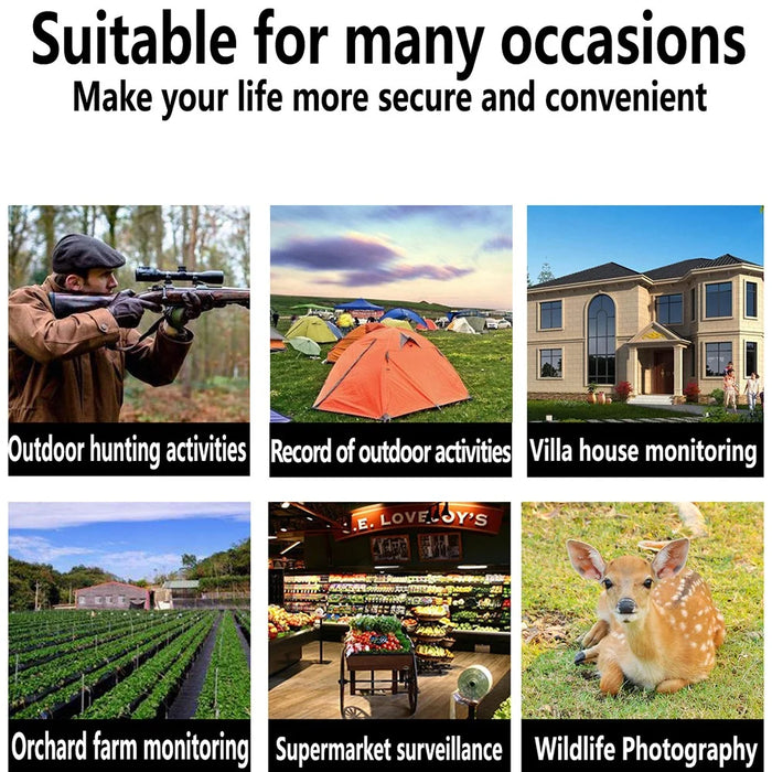 PR4000 Outdoor Mini Bluetooth-compatible WiFi Hunting Camera 1080P Waterproof Adventure 32MP Camera with Built-in 3 Sensors - 6