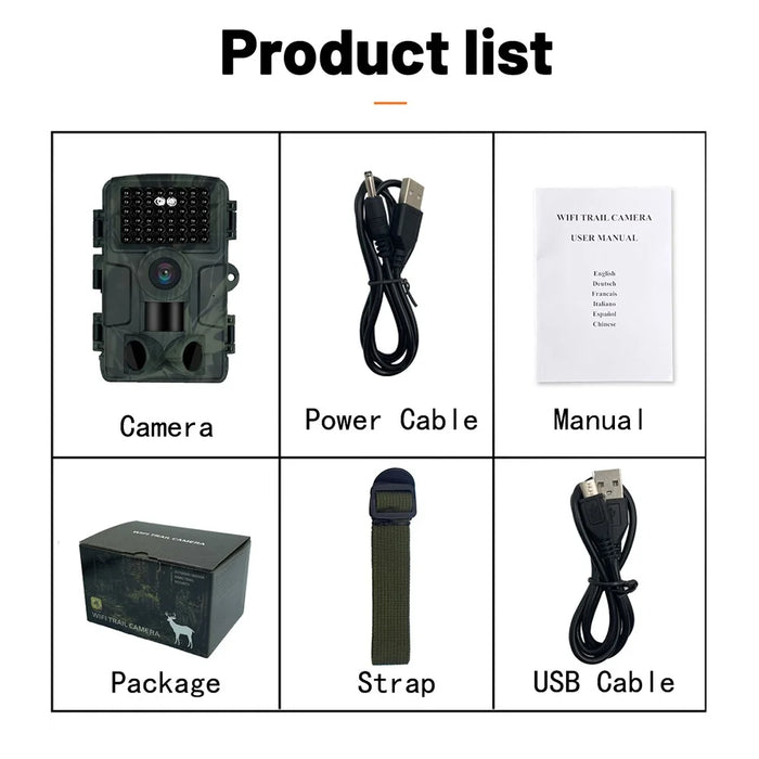 PR4000 Outdoor Mini Bluetooth-compatible WiFi Hunting Camera 1080P Waterproof Adventure 32MP Camera with Built-in 3 Sensors - 7