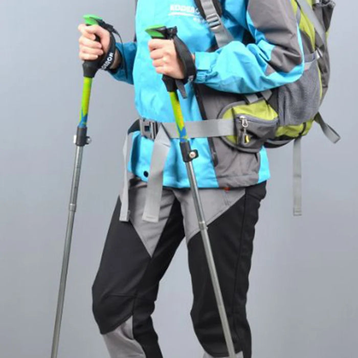 KODENOR Outdoor Trekking Pole Camping 5-Section Aluminum Alloy Walking Stick for 170-190CM Height People - Blue - 6