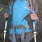 KODENOR 5-Section Aluminum Alloy Trekking Pole Camping Hiking Walking Stick for 145-170CM Height People - Blue - 7
