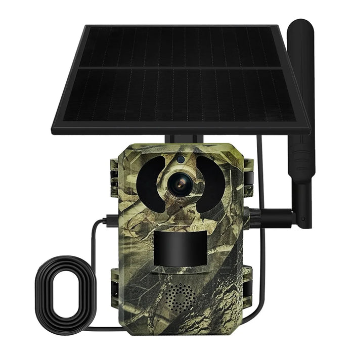 ESCAM QF380 Solar 4G Intelligent Hunting Camera Waterproof PIR Motion Sensor Night Vision Trail Camera, EU Version - 1