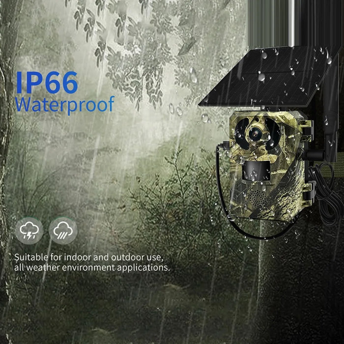 ESCAM QF380 Solar 4G Intelligent Hunting Camera Waterproof PIR Motion Sensor Night Vision Trail Camera, EU Version - 6