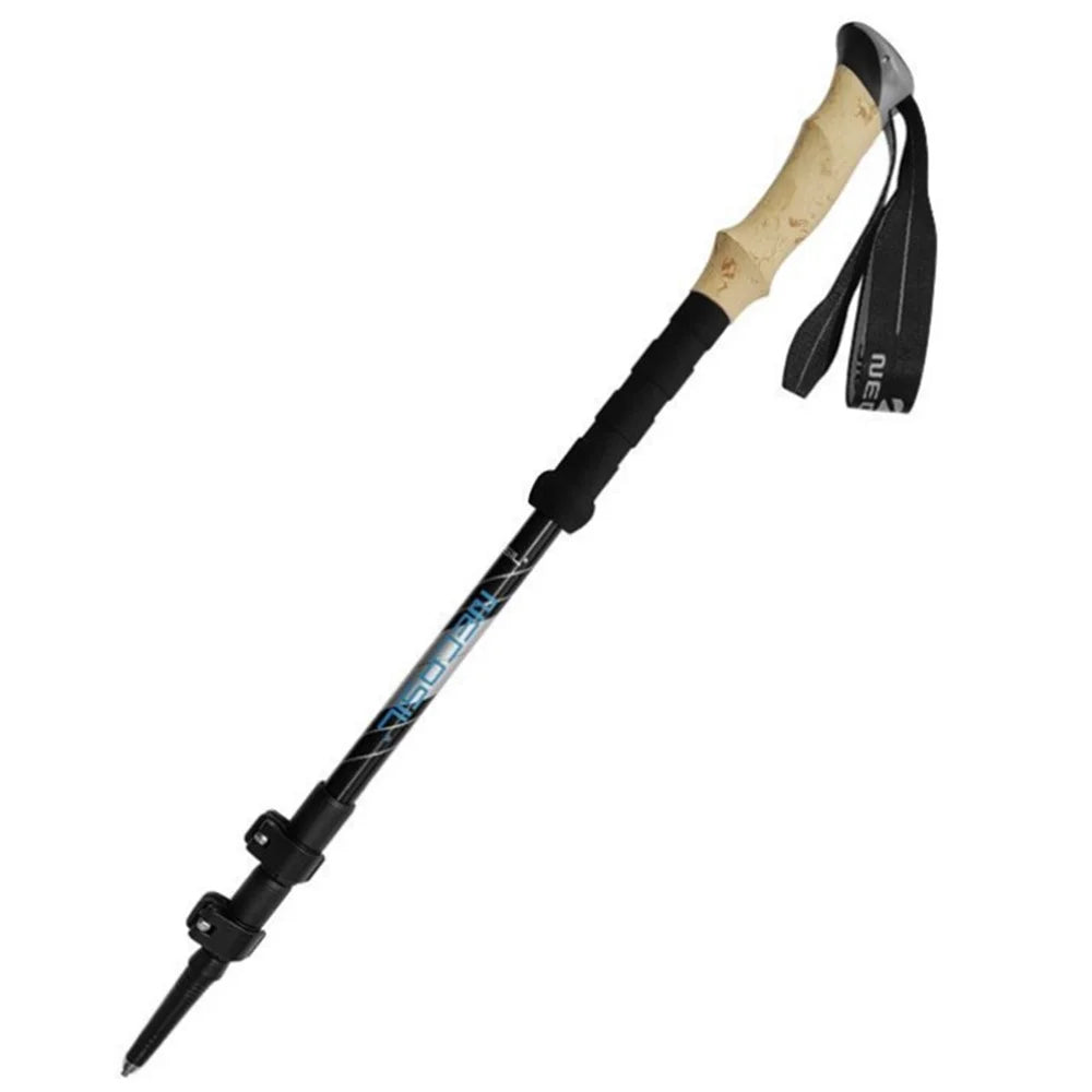 NECASIL G208S Aluminum Alloy Trekking Pole 62-135CM Folding Walking Stick Ultralight for Hiking, Camping - Black - 2