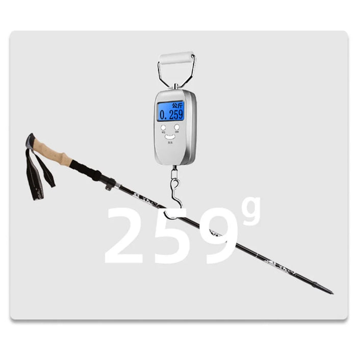 NECASIL N88 Anti-Slip Trekking Pole 33-125 CM Aluminum Alloy Folding Hiking Walking Stick - Black - 7