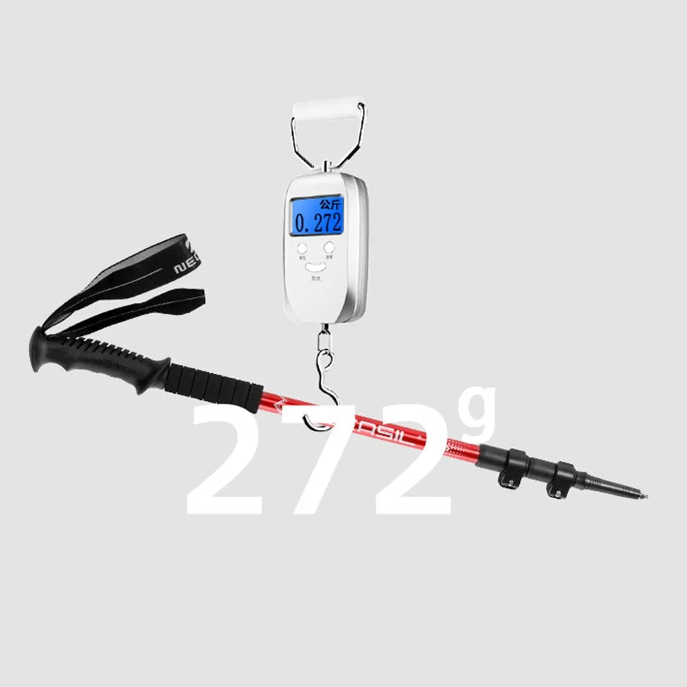 NECASIL G108 62-135CM Outdoor Walking Stick 3-Section Aluminum Alloy Trekking Pole for Camping - Black - 5