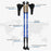 NECASIL G301 2Pcs Aviation Aluminum Alloy Alpenstock 3 Sections Telescopic Pole Embedded Lock Off-Road Hiking Stick - Blue - 2