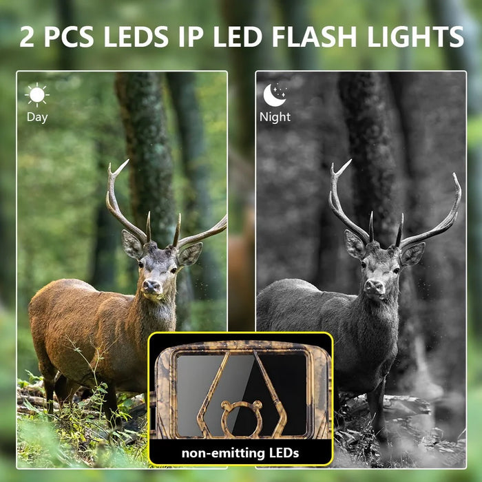 PR801W Outdoor WiFi Hunting Camera App Control Night Vision 8K Infrared Wildlife Trail Camera - 4