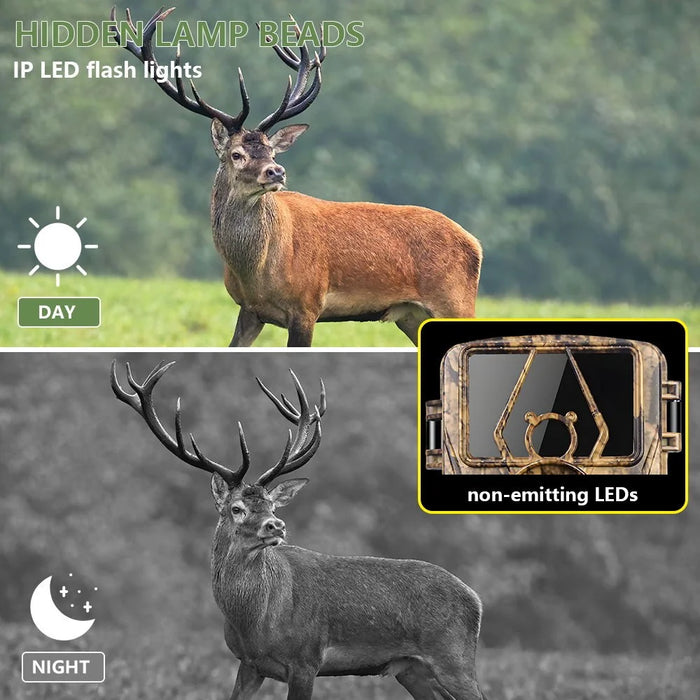 PR801 Ultra Clear 8K Infrared Wildlife Trail Camera Night Vision Hunting Camera - 6