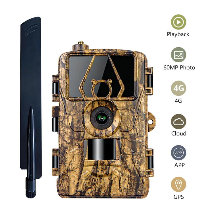 PR801LTE 4G LTE Trail Camera IP66 Waterproof 8K 60MP Wildlife Hunting Camera with Night Vision PIR Motion Detection - EU Version - 3