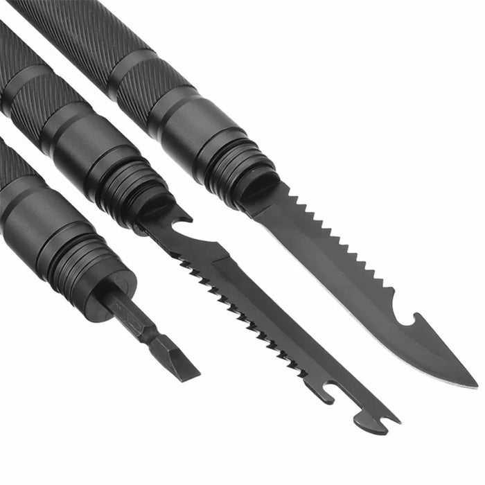 G02 Hiking Camping Foldable Pole Aluminum Alloy Trekking Pole Knife Screwdriver Tool - 7
