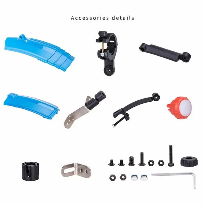 ZTTO ZT03 2Pcs Bike Fender Set Front+Rear Bike Mud Guard with Tail Light (with Installation Accessory) - Blue - 5