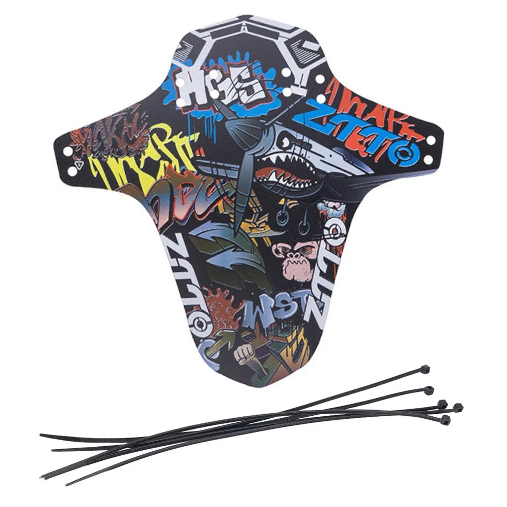 ZTTO Colorful Pattern Mountain Bike Fender PP Road Bicycle Mudguard, Short Style - 1 - 1