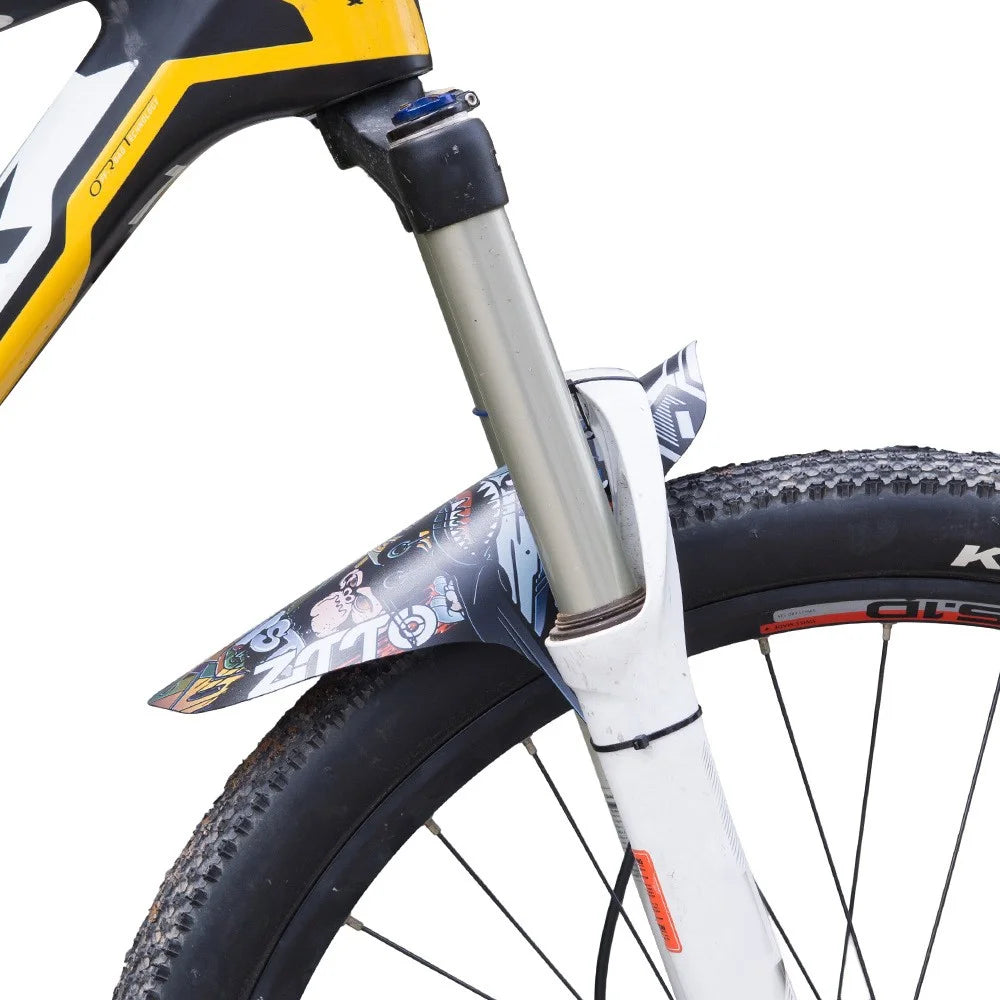 ZTTO Colorful Pattern Mountain Bike Fender PP Road Bicycle Mudguard, Short Style - 1 - 2