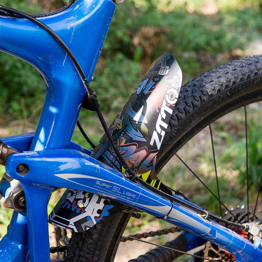 ZTTO Colorful Pattern Mountain Bike Fender PP Road Bicycle Mudguard, Short Style - 1 - 3