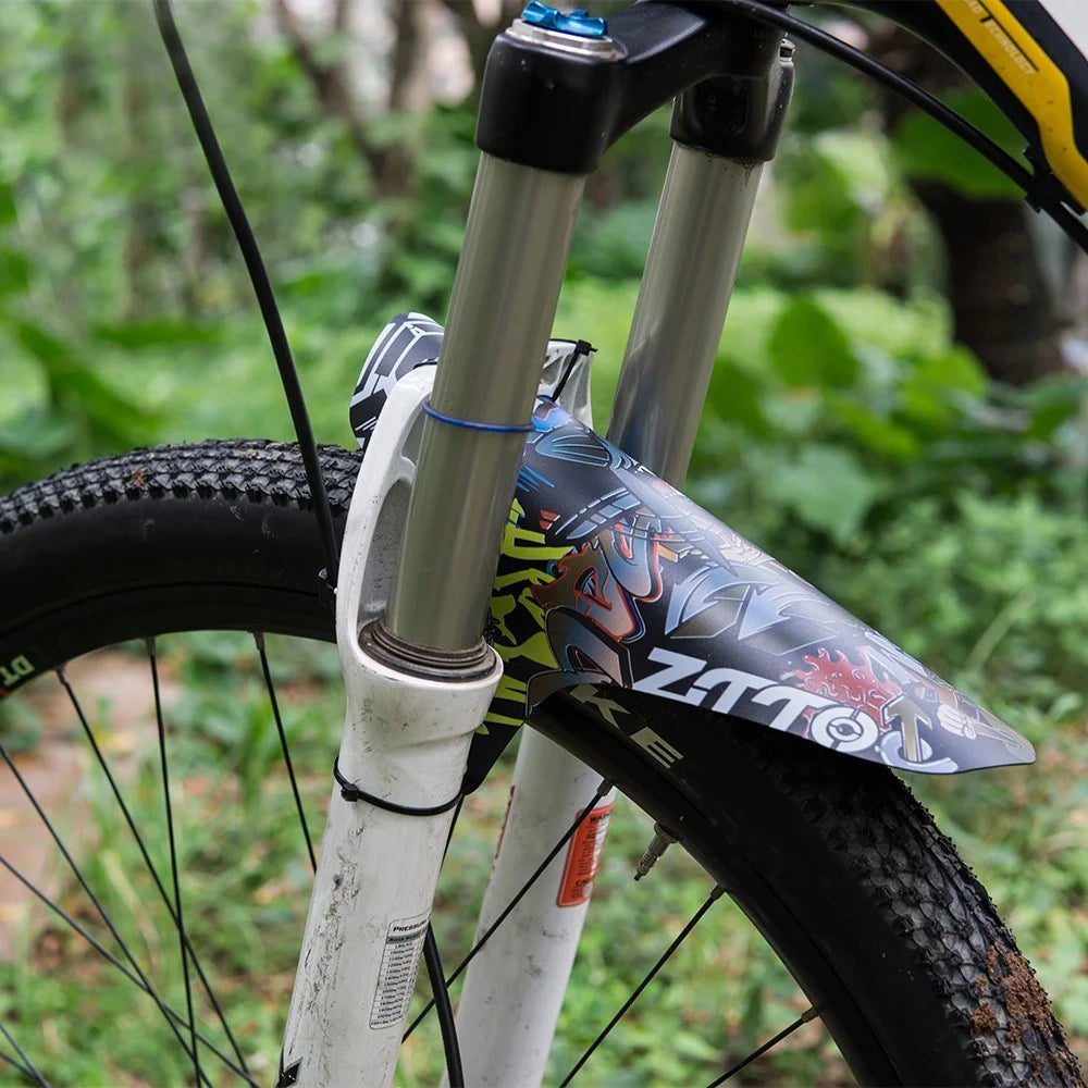 ZTTO Colorful Pattern Mountain Bike Fender PP Road Bicycle Mudguard, Short Style - 1 - 4