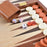 Wooden Backgammon Set with Folding Design - 11 Inch Classic Board Games - 3