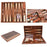 15 Inch Wooden Backgammon Board Game Set Solid Wood Baccarat Chess Set Toy - 2
