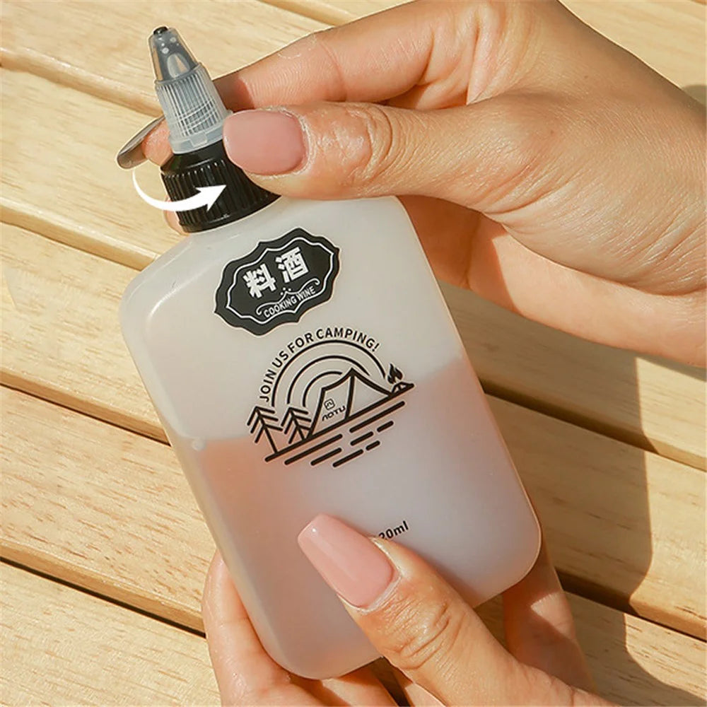 AOTU 16Pcs / Set Camping Oil Bottles Spice Containers Brush Kit with Storage Bag (BPA-Free, No FDA) - 5