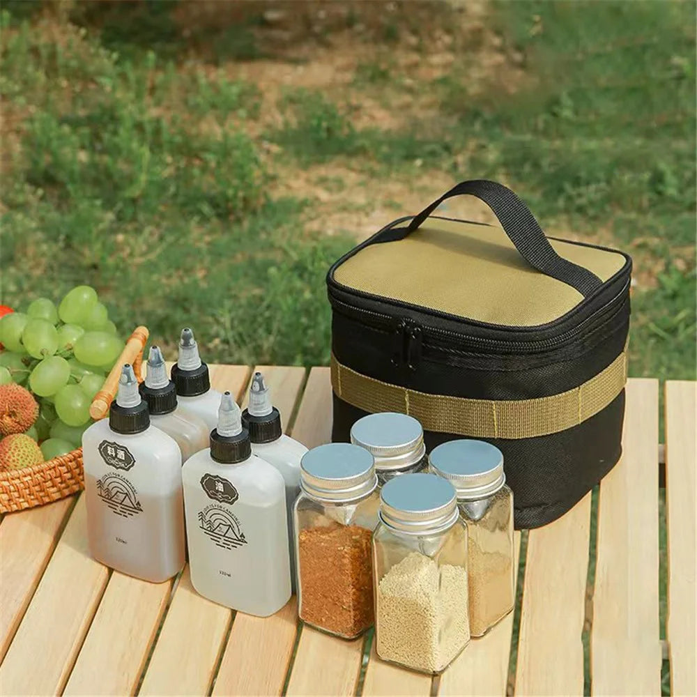 AOTU 16Pcs / Set Camping Oil Bottles Spice Containers Brush Kit with Storage Bag (BPA-Free, No FDA) - 6