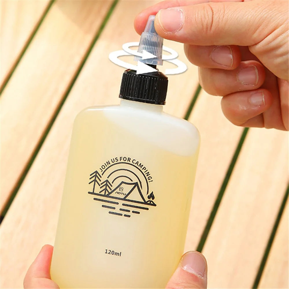 HALIN 5PCS Mini Squeeze Oil Bottles 120ml Liquid Containers for Camping BBQ Picnic (BPA-Free, No FDA) - 4