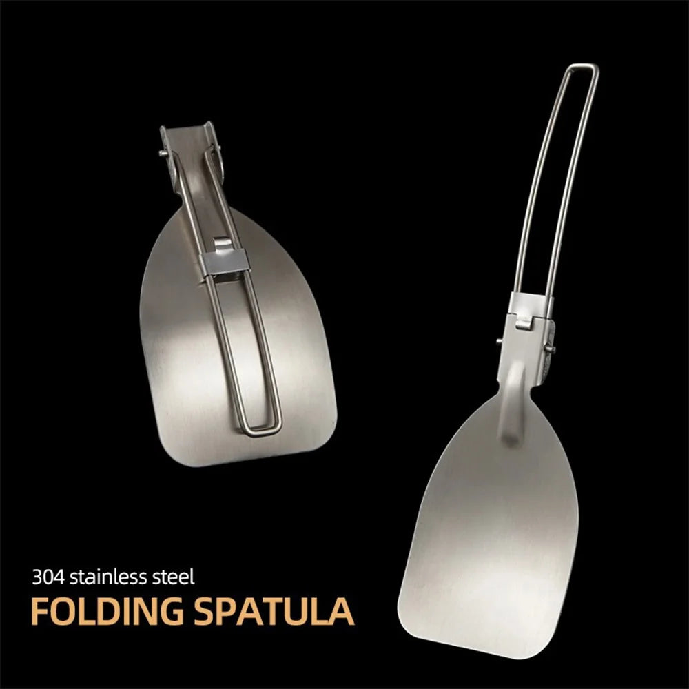 AOTU Outdoor Camping Picnic Foldable Spatula 304 Stainless Steel Turner (BPA-Free, No FDA Certification) - 3