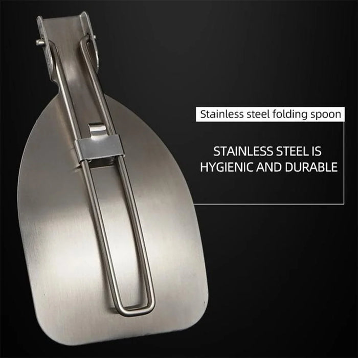 AOTU Outdoor Camping Picnic Foldable Spatula 304 Stainless Steel Turner (BPA-Free, No FDA Certification) - 4