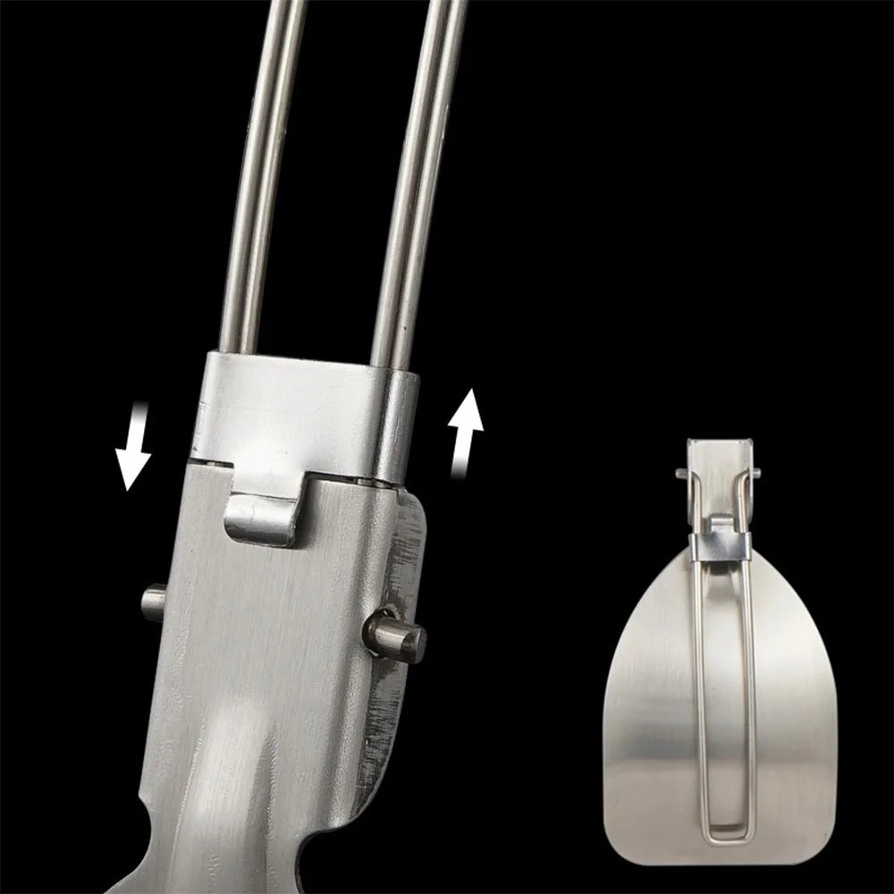 AOTU Outdoor Camping Picnic Foldable Spatula 304 Stainless Steel Turner (BPA-Free, No FDA Certification) - 5