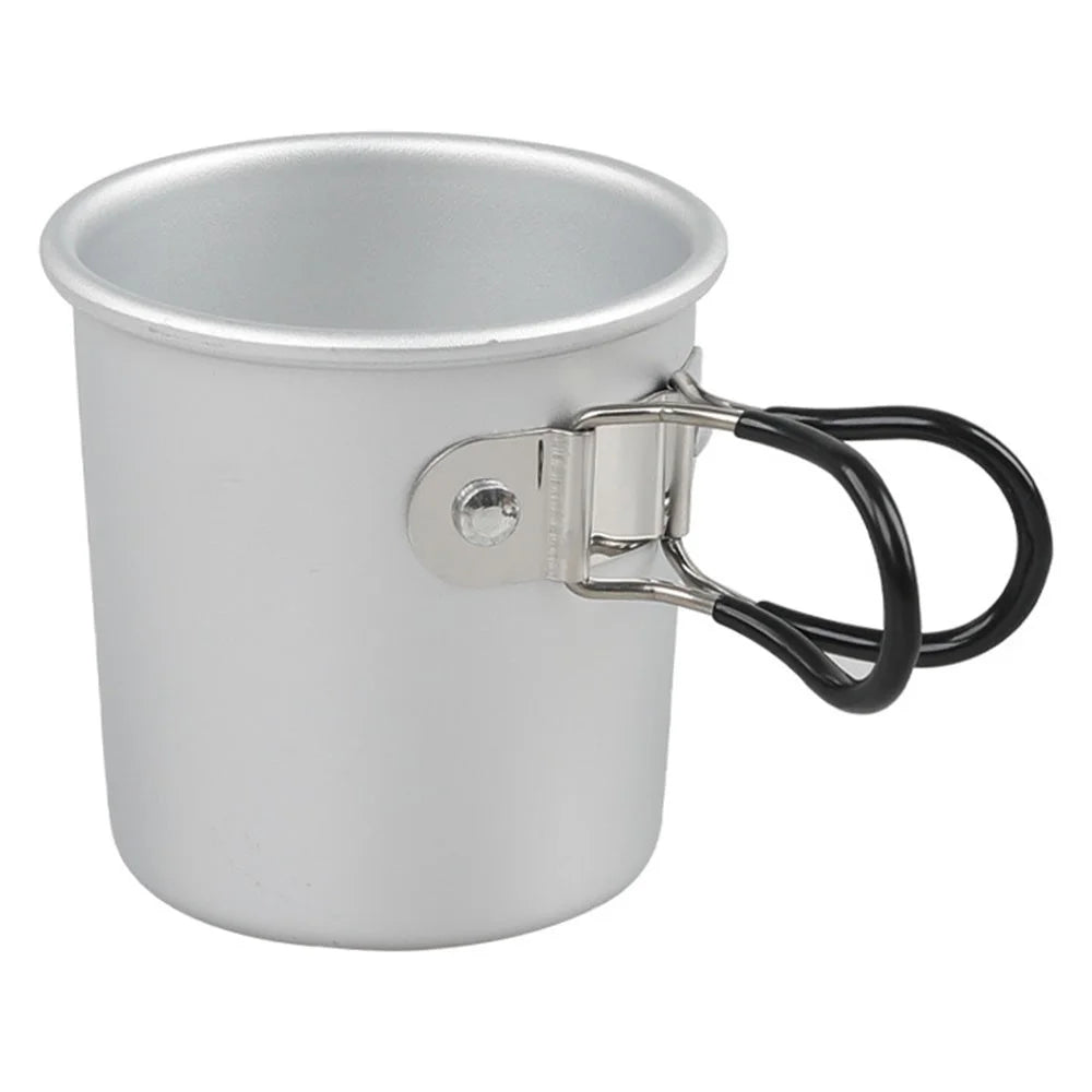 Aluminum Alloy Camping Mug Portable Coffee Cup Drinks Cup (BPA-Free, No FDA Certified) - Black - 1
