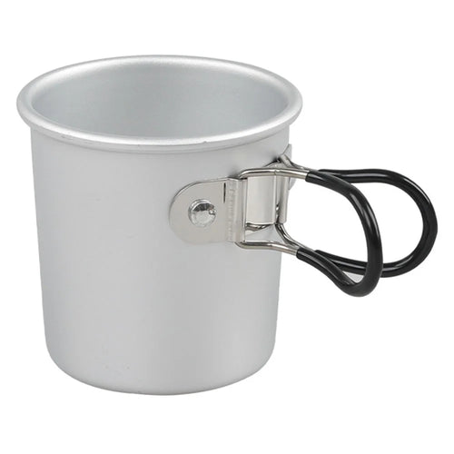 Aluminum Alloy Camping Mug Portable Coffee Cup Drinks Cup (BPA-Free, No FDA Certified) - Black - 1