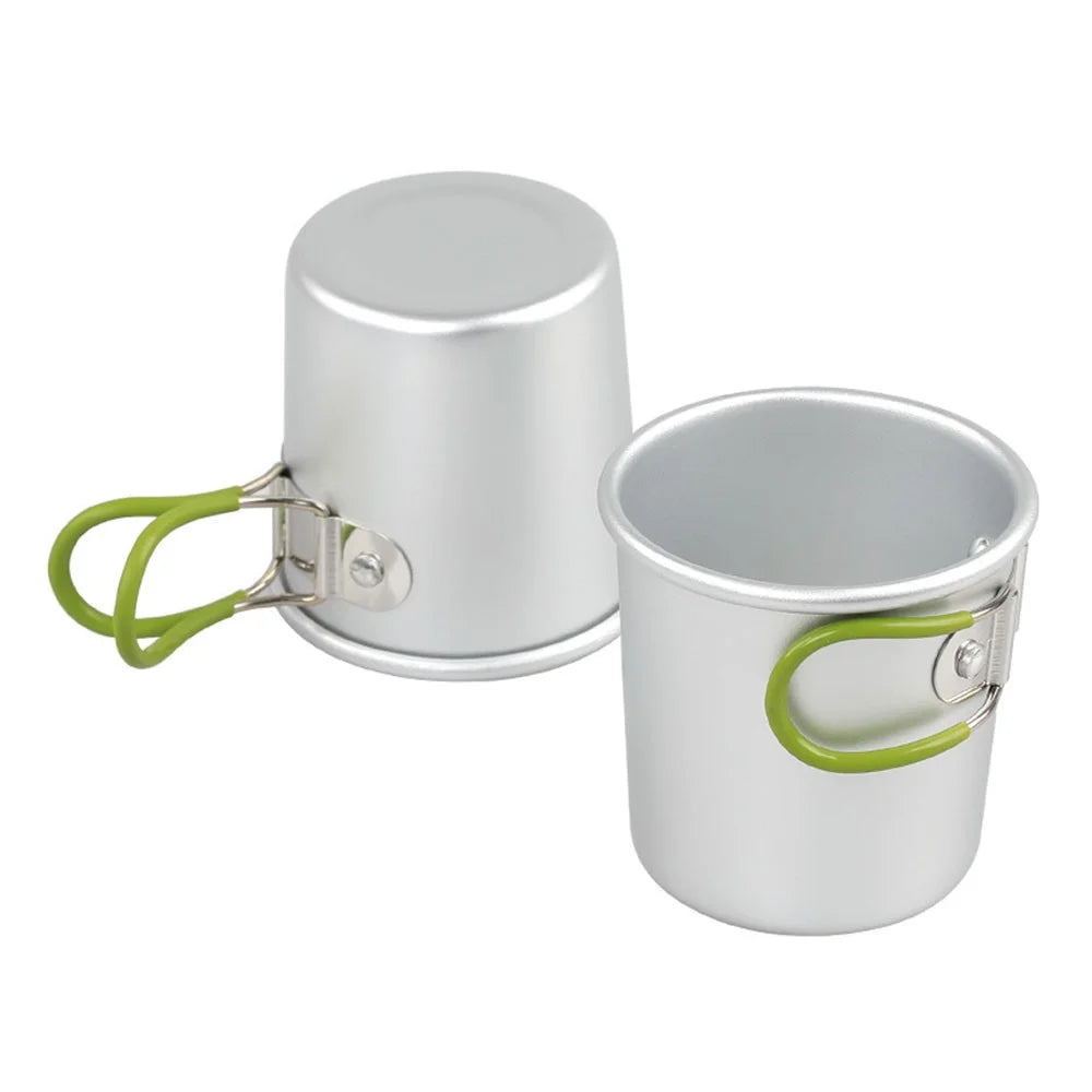 Aluminum Alloy Camping Mug Portable Coffee Cup Drinks Cup (BPA-Free, No FDA Certified) - Black - 3
