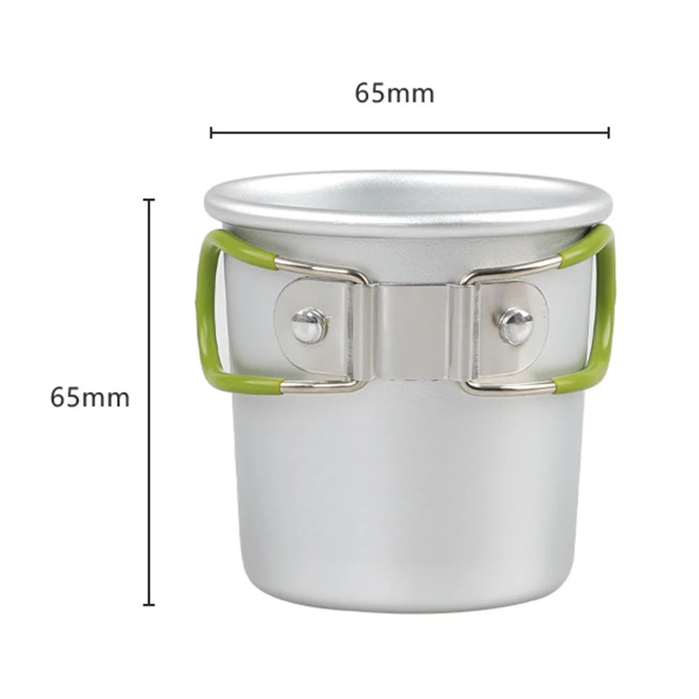 Aluminum Alloy Camping Mug Portable Coffee Cup Drinks Cup (BPA-Free, No FDA Certified) - Black - 6