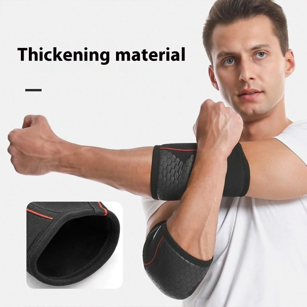 AOLIKES 7944 1Pc Sports Elbow Sleeve Protector Thicken 7mm Weightlifting Fitness Elastic Elbow Guard - Honeycomb S - 4
