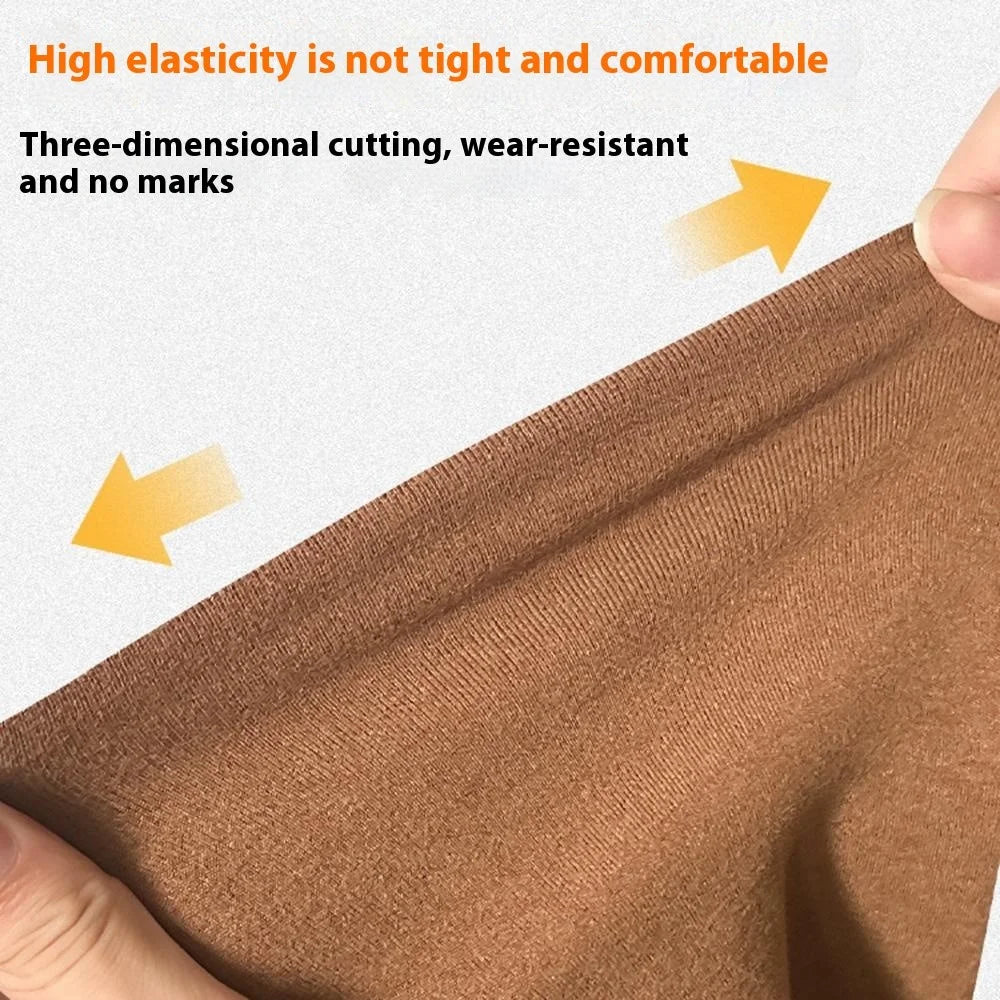 1 Pair Autumn Winter Thermal Arm Sleeves Elastic Elbow Protector Brace for Outdoor Sports - Black - 7
