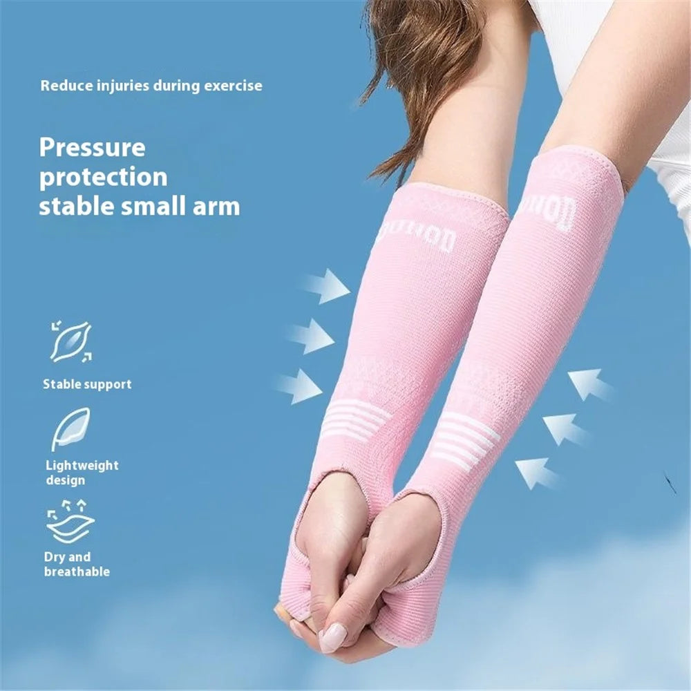GOUNOD HS109 Breathable Volleyball Arm Guard Compression Passing Hitting Forearm Sleeves, Size L - Pink - 3