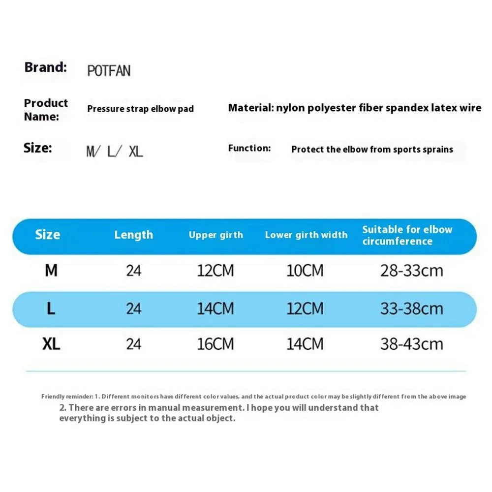 YF-JS021 1Pc Sports Elbow Brace Basketball Tennis Badminton Arm Support Fitness Breathable Compression Sleeve - Blue M - 7
