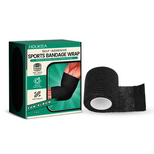 HOUKEA Breathable Self Adhesive Sports Wrap for Elbow Athletic Support Waterproof Elastic Bandage - 1 Piece - 1