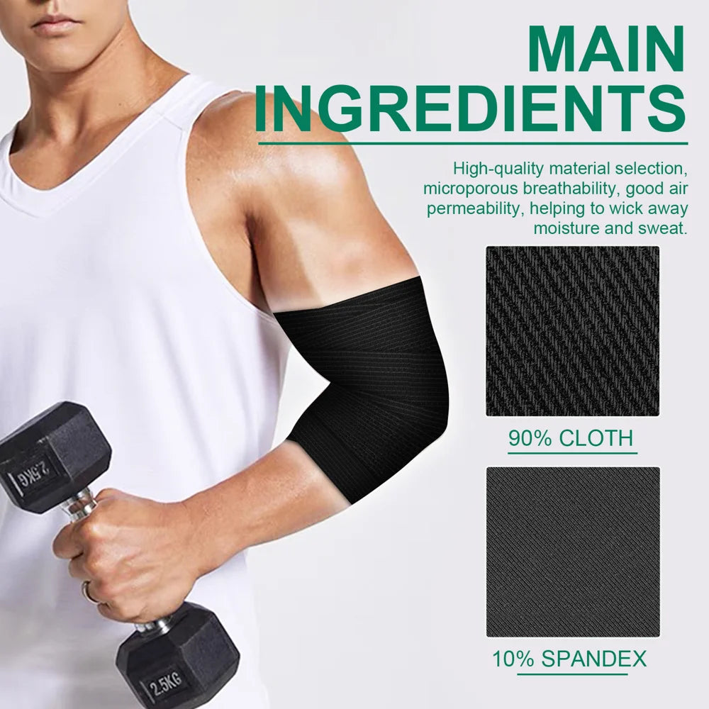 HOUKEA Breathable Self Adhesive Sports Wrap for Elbow Athletic Support Waterproof Elastic Bandage - 1 Piece - 7