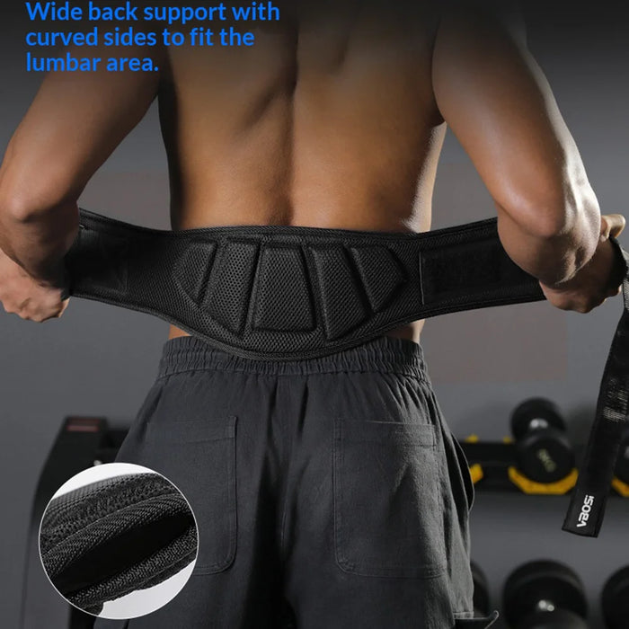 VBOSI 6304V Weightlifting Belt Professional Squat Deadlift Back Support Lumbar Protection for Gym Training - Black/M - 2